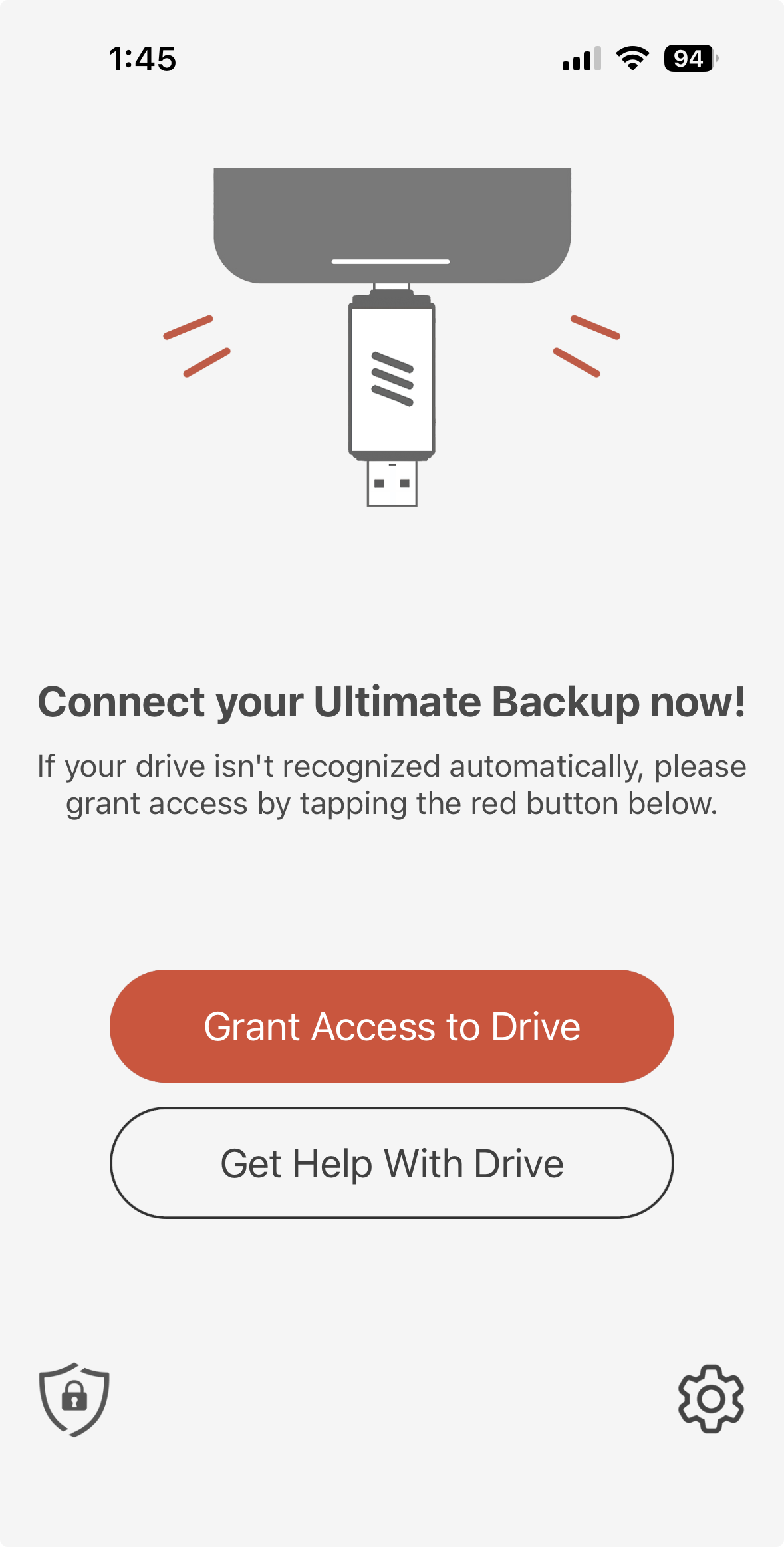 Ultimate Backup app screen